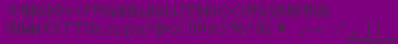 RunishquillmkMedium Font – Black Fonts on Purple Background