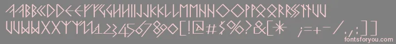 RunishquillmkMedium Font – Pink Fonts on Gray Background