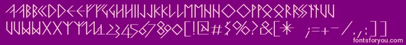 RunishquillmkMedium Font – Pink Fonts on Purple Background