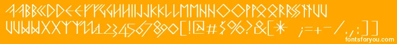 RunishquillmkMedium Font – White Fonts on Orange Background