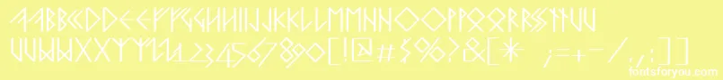 RunishquillmkMedium Font – White Fonts on Yellow Background