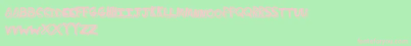 ThirdhandSolid Font – Pink Fonts on Green Background