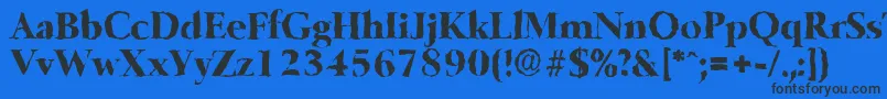 BelfastrandomXboldRegular Font – Black Fonts on Blue Background