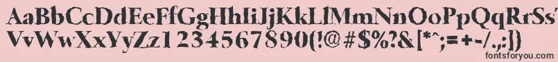 BelfastrandomXboldRegular Font – Black Fonts on Pink Background