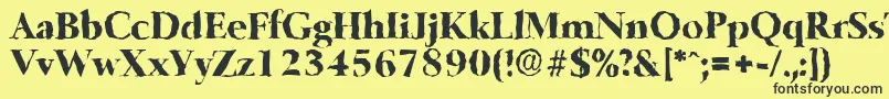 BelfastrandomXboldRegular Font – Black Fonts on Yellow Background