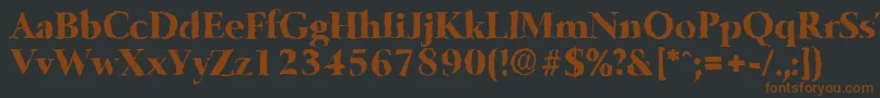 BelfastrandomXboldRegular Font – Brown Fonts on Black Background