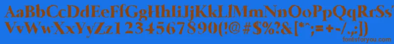 BelfastrandomXboldRegular Font – Brown Fonts on Blue Background