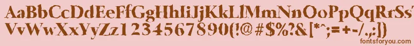 BelfastrandomXboldRegular Font – Brown Fonts on Pink Background