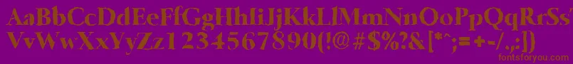 BelfastrandomXboldRegular Font – Brown Fonts on Purple Background