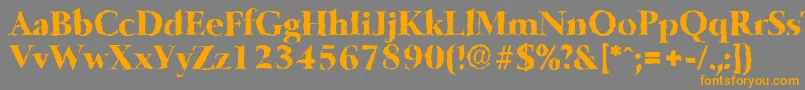 BelfastrandomXboldRegular Font – Orange Fonts on Gray Background