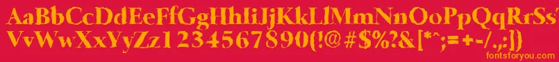 BelfastrandomXboldRegular Font – Orange Fonts on Red Background