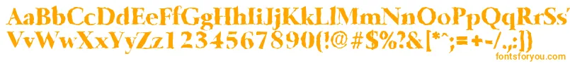 BelfastrandomXboldRegular Font – Orange Fonts on White Background