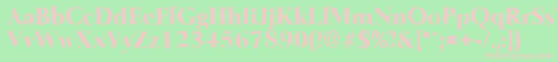 BelfastrandomXboldRegular Font – Pink Fonts on Green Background