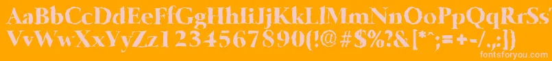 BelfastrandomXboldRegular Font – Pink Fonts on Orange Background