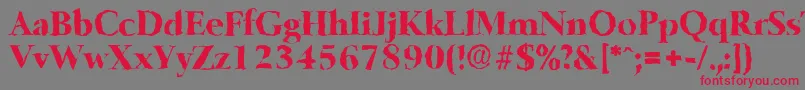 BelfastrandomXboldRegular Font – Red Fonts on Gray Background