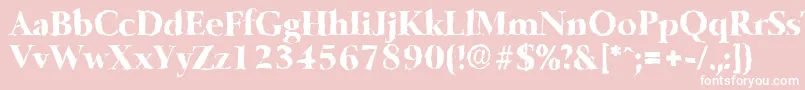 BelfastrandomXboldRegular Font – White Fonts on Pink Background