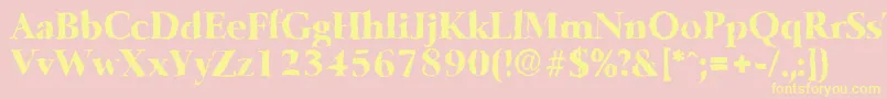 BelfastrandomXboldRegular Font – Yellow Fonts on Pink Background