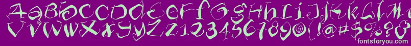 Furioso Font – Green Fonts on Purple Background