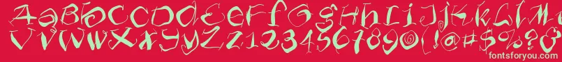 Furioso Font – Green Fonts on Red Background