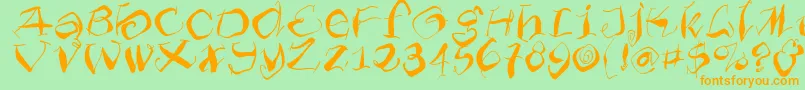 Furioso Font – Orange Fonts on Green Background