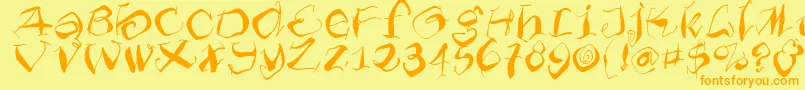 Furioso Font – Orange Fonts on Yellow Background
