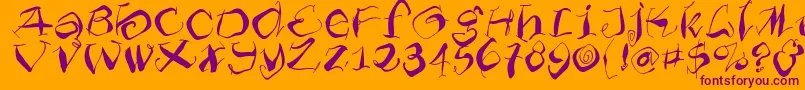 Furioso Font – Purple Fonts on Orange Background