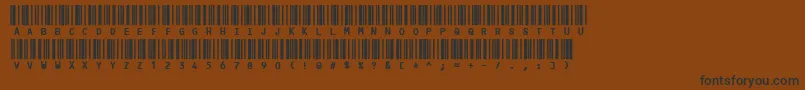 Code3xR Font – Black Fonts on Brown Background