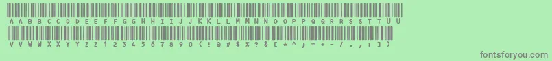 Code3xR Font – Gray Fonts on Green Background