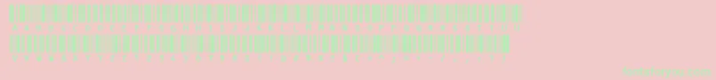 Code3xR-Schriftart – Grüne Schriften auf rosa Hintergrund