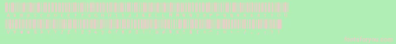 Code3xR-fontti – vaaleanpunaiset fontit vihreällä taustalla