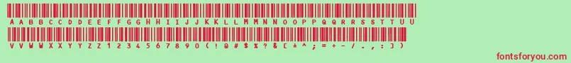 Code3xR Font – Red Fonts on Green Background