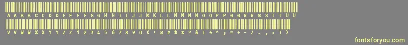 フォントCode3xR – 黄色のフォント、灰色の背景