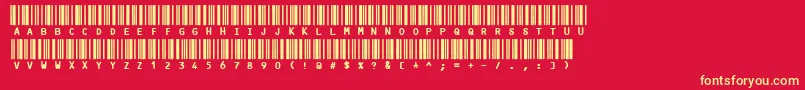 Code3xR Font – Yellow Fonts on Red Background