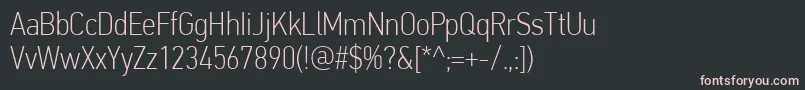 Шрифт PfdintextcondproThin – розовые шрифты на чёрном фоне