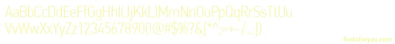 PfdintextcondproThin-Schriftart – Gelbe Schriften