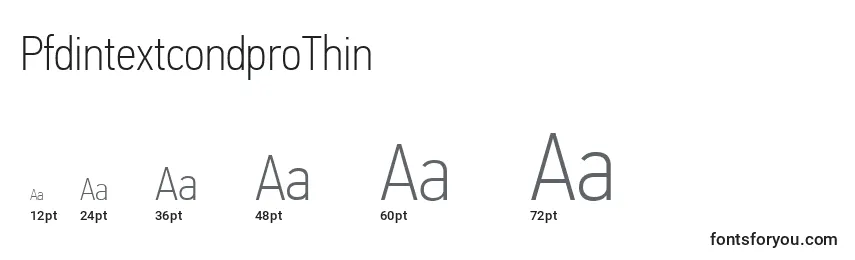 PfdintextcondproThin Font Sizes