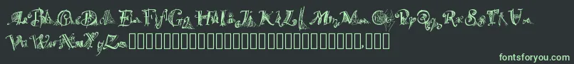 Spiderwritten Font – Green Fonts on Black Background