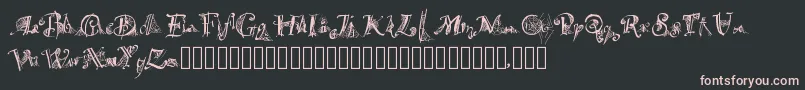 Spiderwritten Font – Pink Fonts on Black Background