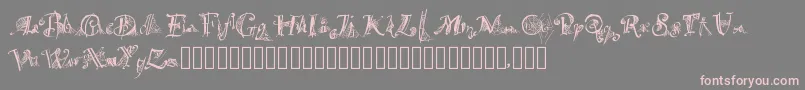 Spiderwritten Font – Pink Fonts on Gray Background