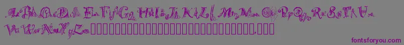 Spiderwritten Font – Purple Fonts on Gray Background