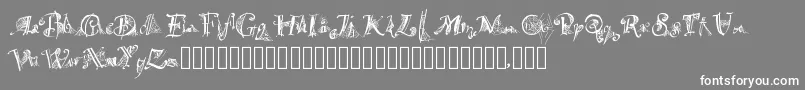 フォントSpiderwritten – 灰色の背景に白い文字