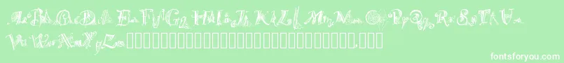 Spiderwritten Font – White Fonts on Green Background