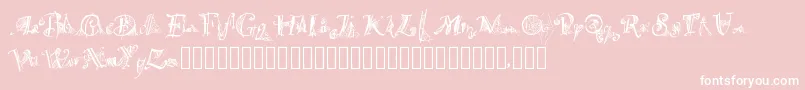 Spiderwritten Font – White Fonts on Pink Background