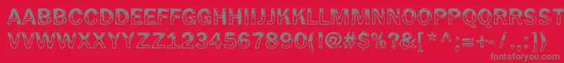 Wet Pet Font – Gray Fonts on Red Background