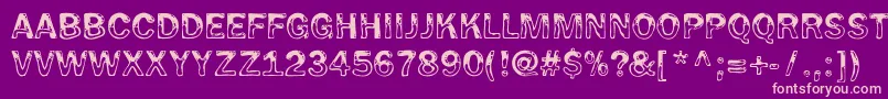 Wet Pet-Schriftart – Rosa Schriften auf violettem Hintergrund