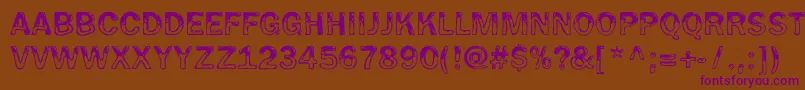 Wet Pet Font – Purple Fonts on Brown Background