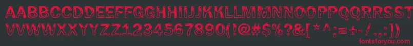 Wet Pet Font – Red Fonts on Black Background