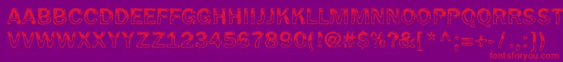 Wet Pet Font – Red Fonts on Purple Background
