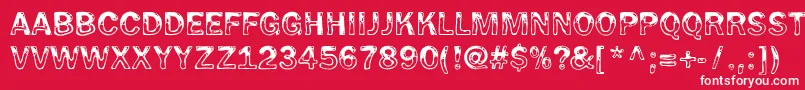 Wet Pet Font – White Fonts on Red Background