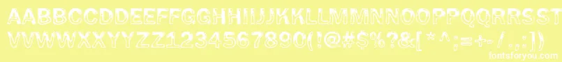 Wet Pet Font – White Fonts on Yellow Background